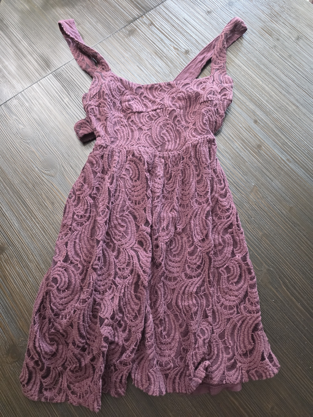 Free People Girls Dusty Rose Lace Dress